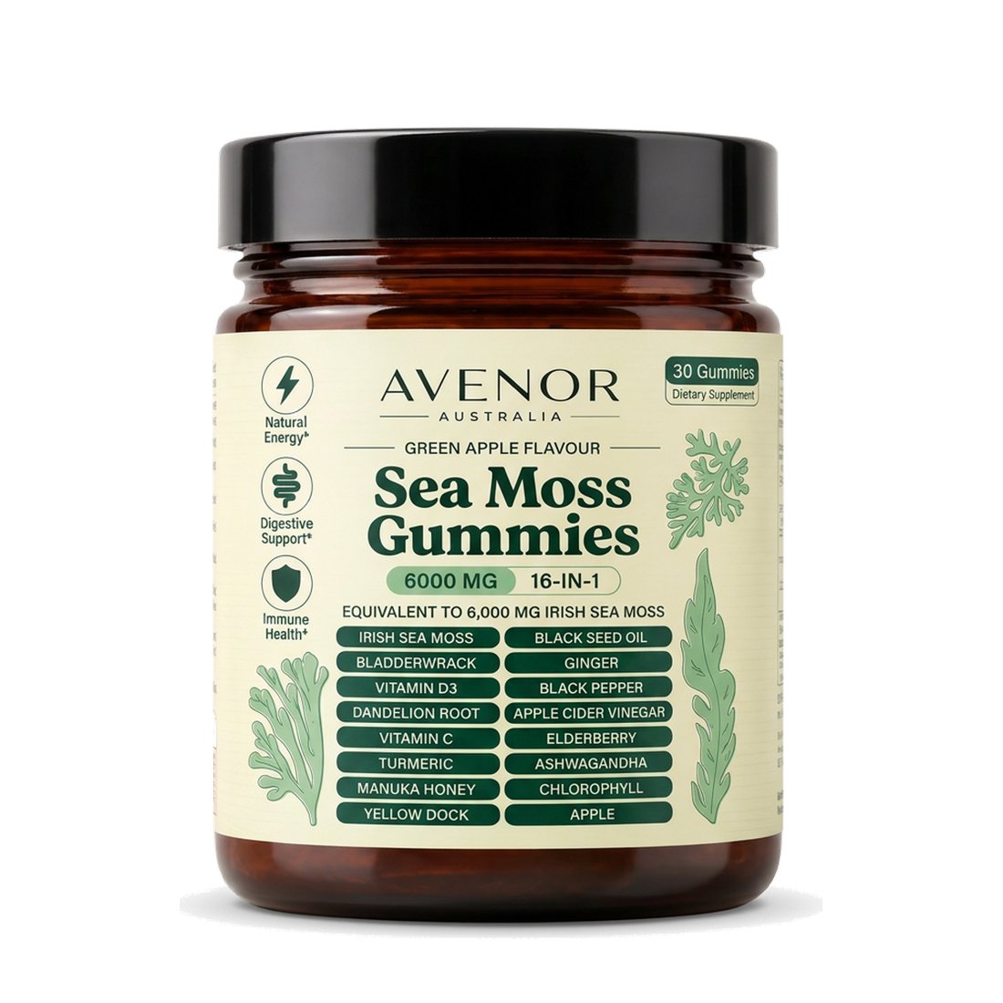 Avenor Sea Moss Gummies 16 in 1, 30 gummies