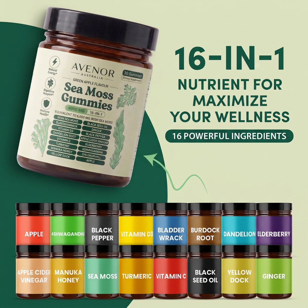 Sea Moss 16-In-1 Gummies - For Blood Pressure Balance & Heart Health