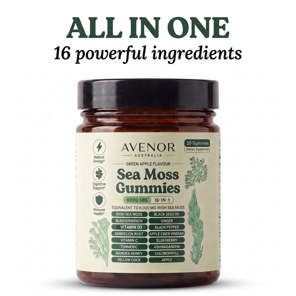 Avenor Sea Moss Gummies: all in one, 16 powerful ingredients